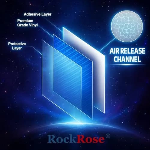 RockRose 5D Black Carbon Fiber Vinyl Wrap 30cm x 152cm (1FT x 5FT) | Bubble-Free Automotive Film thumbnail 8