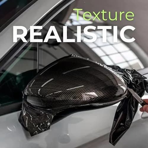 RockRose 5D Black Carbon Fiber Vinyl Wrap 30cm x 152cm (1FT x 5FT) | Bubble-Free Automotive Film thumbnail 3
