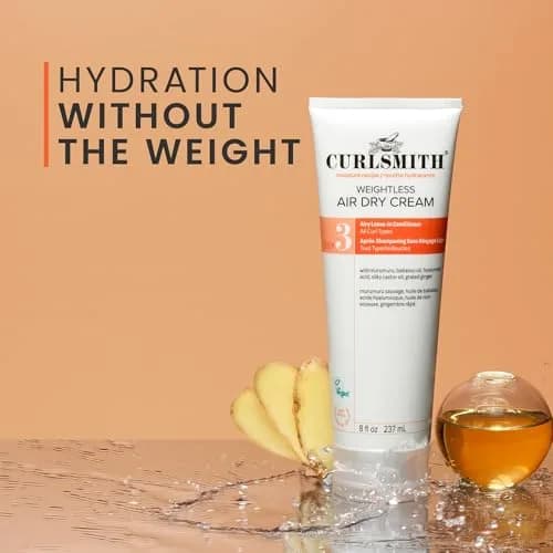 CURLSMITH Weightless Air Dry Cream Leave-In Conditioner 473ml (16 Fl Oz) | For Curly Hair thumbnail 6