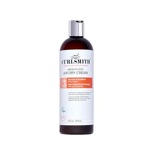 CURLSMITH Weightless Air Dry Cream Leave-In Conditioner 473ml (16 Fl Oz) | For Curly Hair thumbnail 1