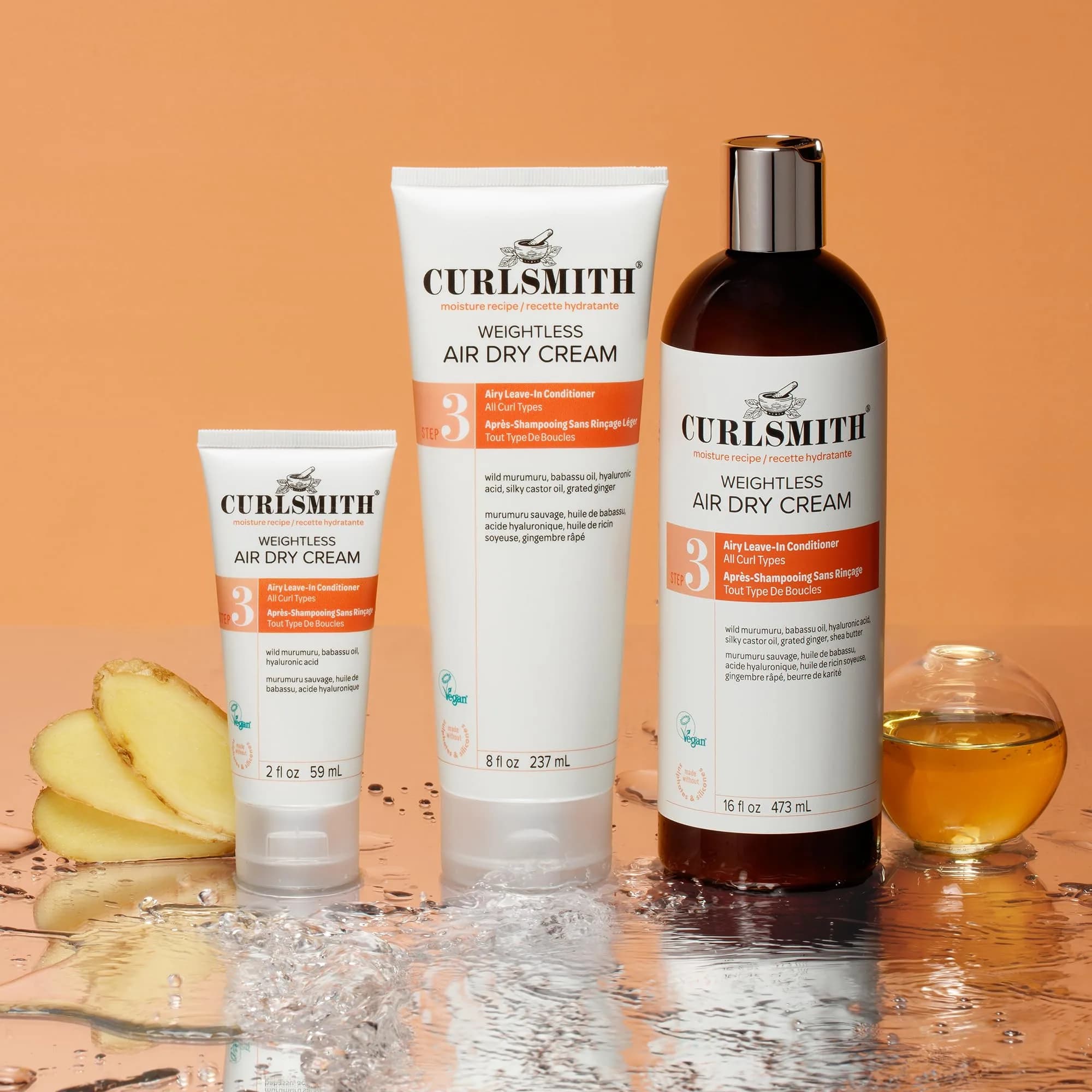 CURLSMITH Weightless Air Dry Cream Leave-In Conditioner 59ml (2 Fl Oz) | Defines Curls Without Weighing Down - view 7