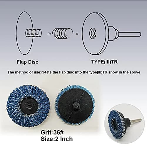 Tshya Zirconia Flat Flap Discs 2 inch | Heavy Duty Surface Prep for Hard Materials thumbnail 5
