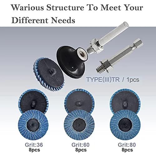 Tshya Zirconia Flat Flap Discs 2 inch | Heavy Duty Surface Prep for Hard Materials thumbnail 6