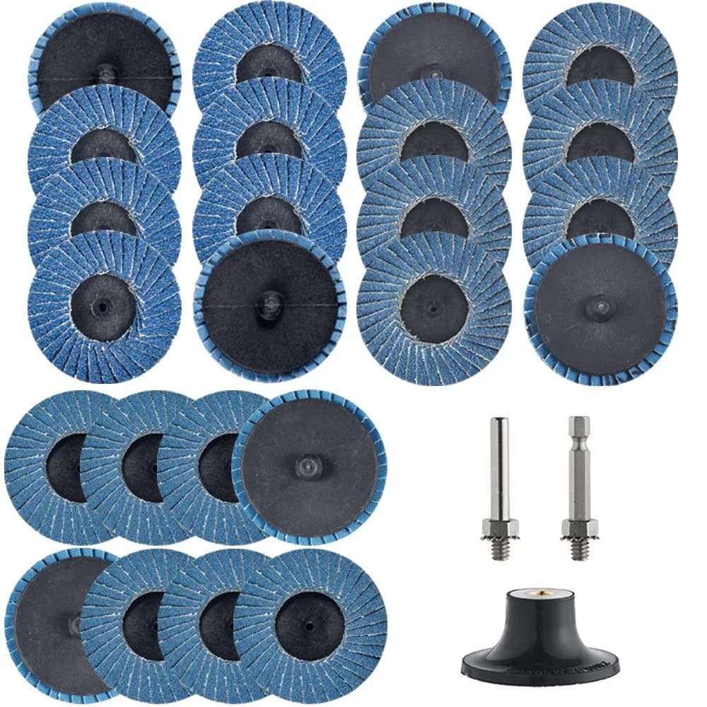 Tshya Zirconia Flat Flap Discs 2 inch | Heavy Duty Surface Prep for Hard Materials