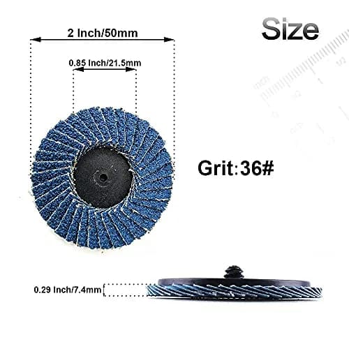 Tshya Zirconia Flat Flap Discs 2 inch | Heavy Duty Surface Prep for Hard Materials thumbnail 4