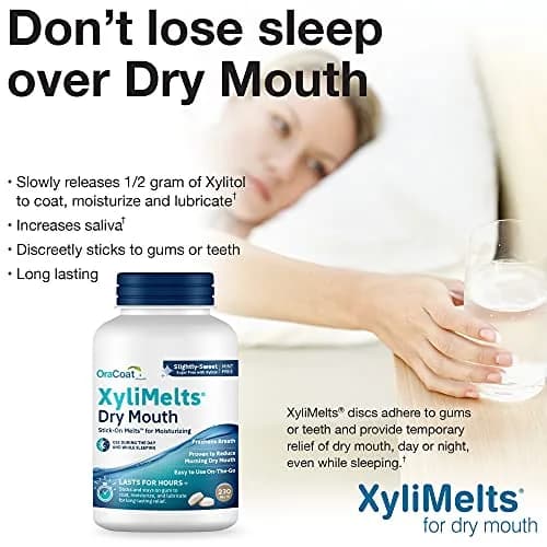 Oracoat XyliMelts Dry Mouth Adhering Discs 230 Count | Sugar-Free Xylitol for 8-Hour Relief thumbnail 4