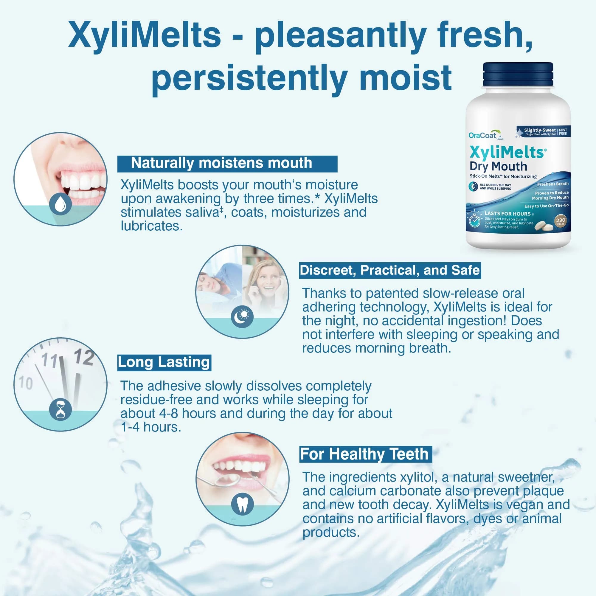Oracoat XyliMelts Dry Mouth Adhering Discs 230 Count | Sugar-Free Xylitol for 8-Hour Relief - view 5