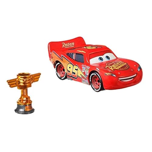 Disney Cars Lightning McQueen Piston Cup 1:55 Scale Die-Cast Toy Car | Authentic USA Import for Kids Age 3+ thumbnail 1