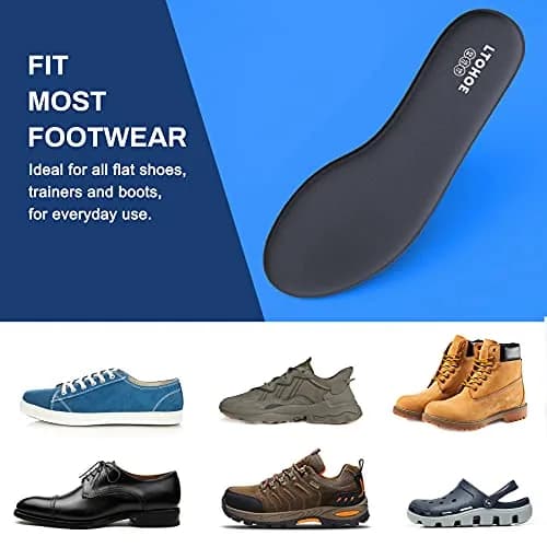 LTOHOE Memory Foam Insoles for Men | Replacement Comfort 6mm Grey US 10 thumbnail 6