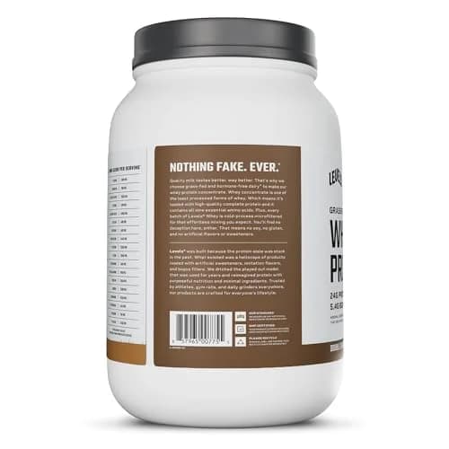Levels Nutrition Whey Protein Powder Double Chocolate 907g (2LB) | 24G Protein Per Serving, Gluten-Free, No Artificials thumbnail 9