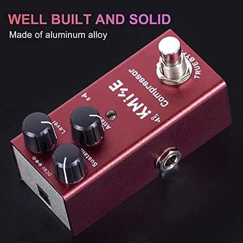 lotmusic Kmise Compressor Electric Guitar Effect Pedal,True Bypass,Tip‑Negative | Noise Reduction & Signal Clarity thumbnail 2