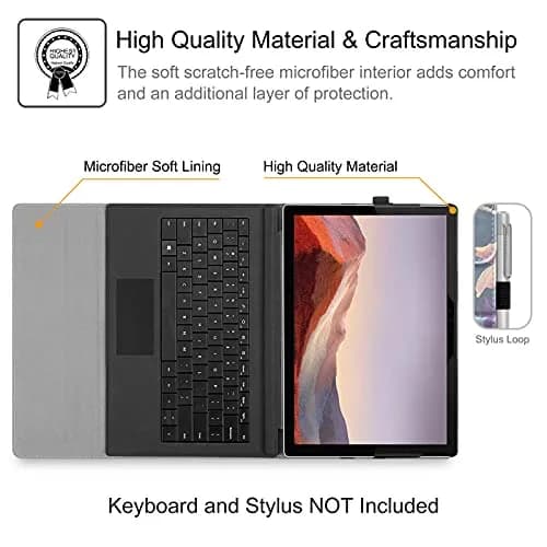 FINTIE Case for 12.3 inch Microsoft Surface Pro 7 Plus, Pro 7/6/5/4/3 | Multi-Angle Kickstand & Premium Synthetic Leather thumbnail 5
