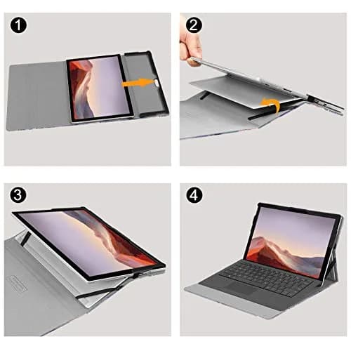 FINTIE Case for 12.3 inch Microsoft Surface Pro 7 Plus, Pro 7/6/5/4/3 | Multi-Angle Kickstand & Premium Synthetic Leather thumbnail 7