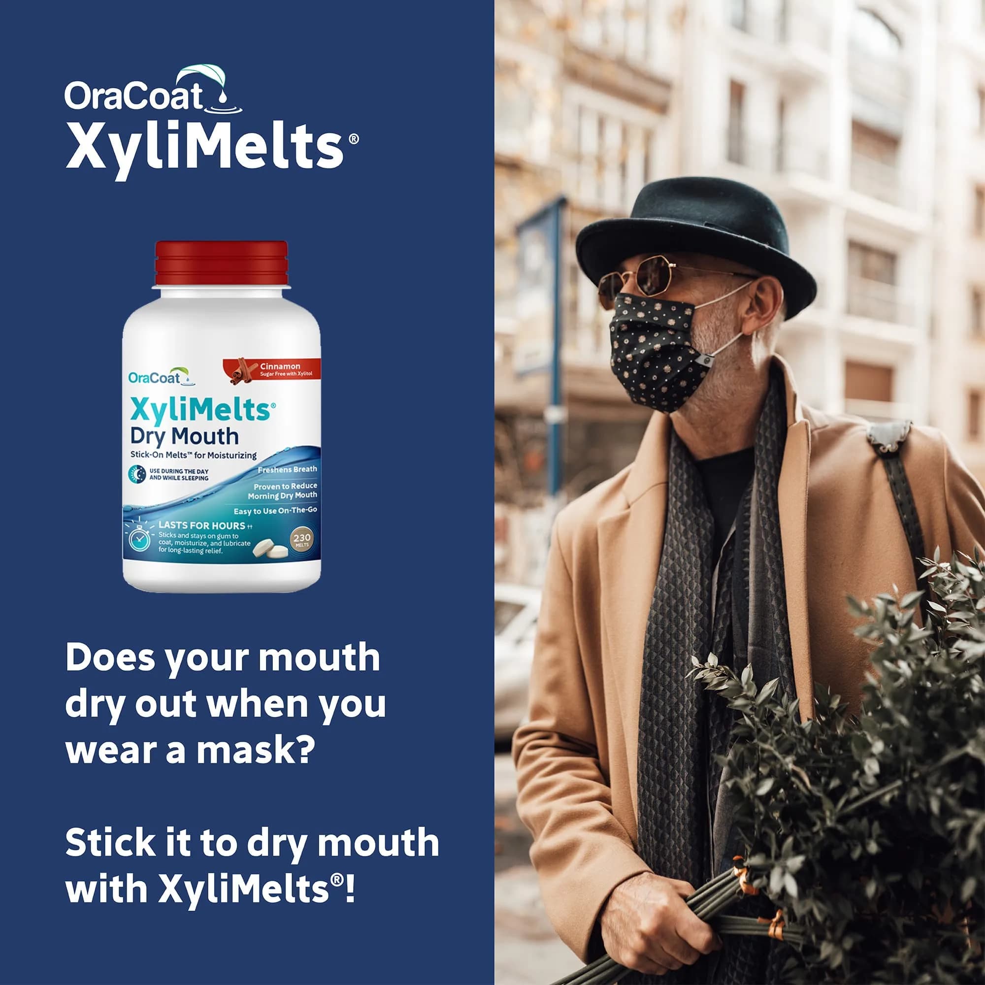 Oracoat XyliMelts Dry Mouth Adhering Discs Cinnamon 230 Count | 8-Hour Nighttime Relief - view 7