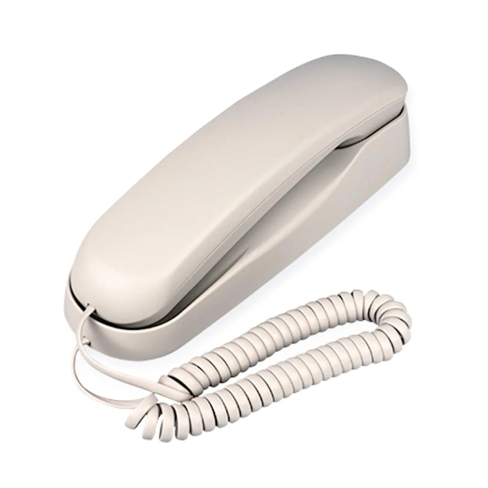 TelPal Corded White Wall Phone | Simple Analog Landline for Seniors & Home — White