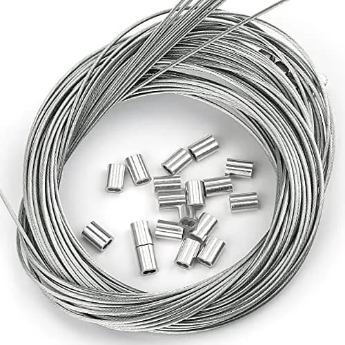 Marvelity Aluminum Crimp Loop Sleeves 1/16" Wire Rope | Heavy Duty Aluminum Ferrules for Rope & Cable thumbnail 6