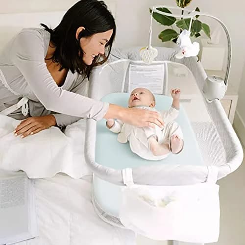 GRSSDER Fitted Bassinet Sheet Set 2 Pack | Ultra Soft Jersey Knit, Universal Fit for Baby Cradle & Moses Basket (32x16x5 inches) thumbnail 4
