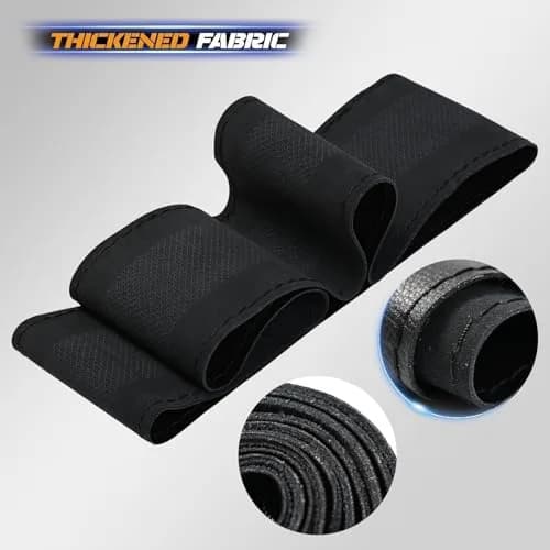 AUTOXBERT Genuine Leather Steering Wheel Cover 38cm (15 Inch) | Hand-Sewn Wrap for Enhanced Grip thumbnail 3