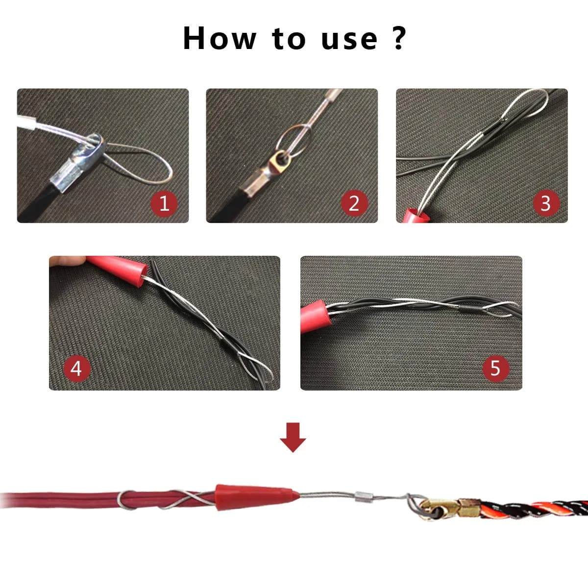 VGongTech 30m (100ft) Style A PET Fish Tape Cable Puller Kit for Electrical Conduit - view 5