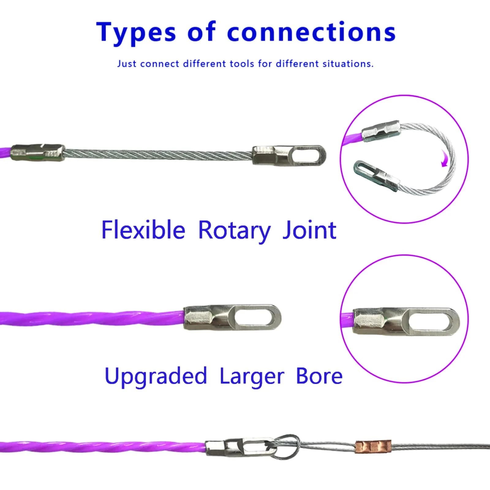 VGongTech 10m (33ft) Style A PET Fish Tape Cable Puller for Electrical Conduit - view 2