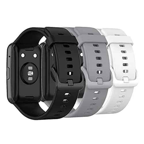 Huwokxix Watch Strap compatible with Huawei Watch Fit | Adjustable Silicone Sports Band for Huawei Watch Fit (140mm-220mm) thumbnail 1