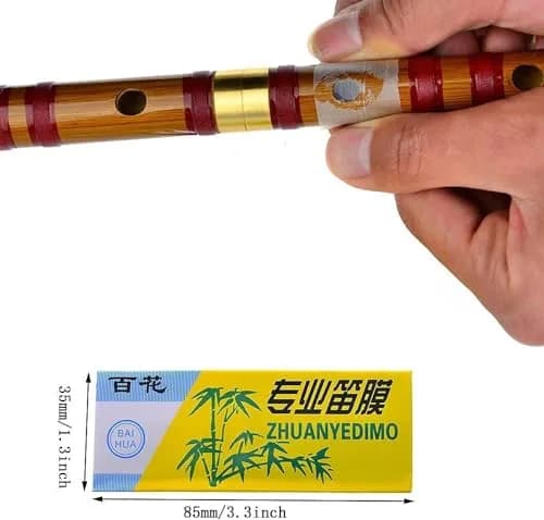 Jiayouy Bamboo Flute Membrane Set | Professional Dizi Replacement Parts for Flute (85x35mm, 10 pcs) thumbnail 2