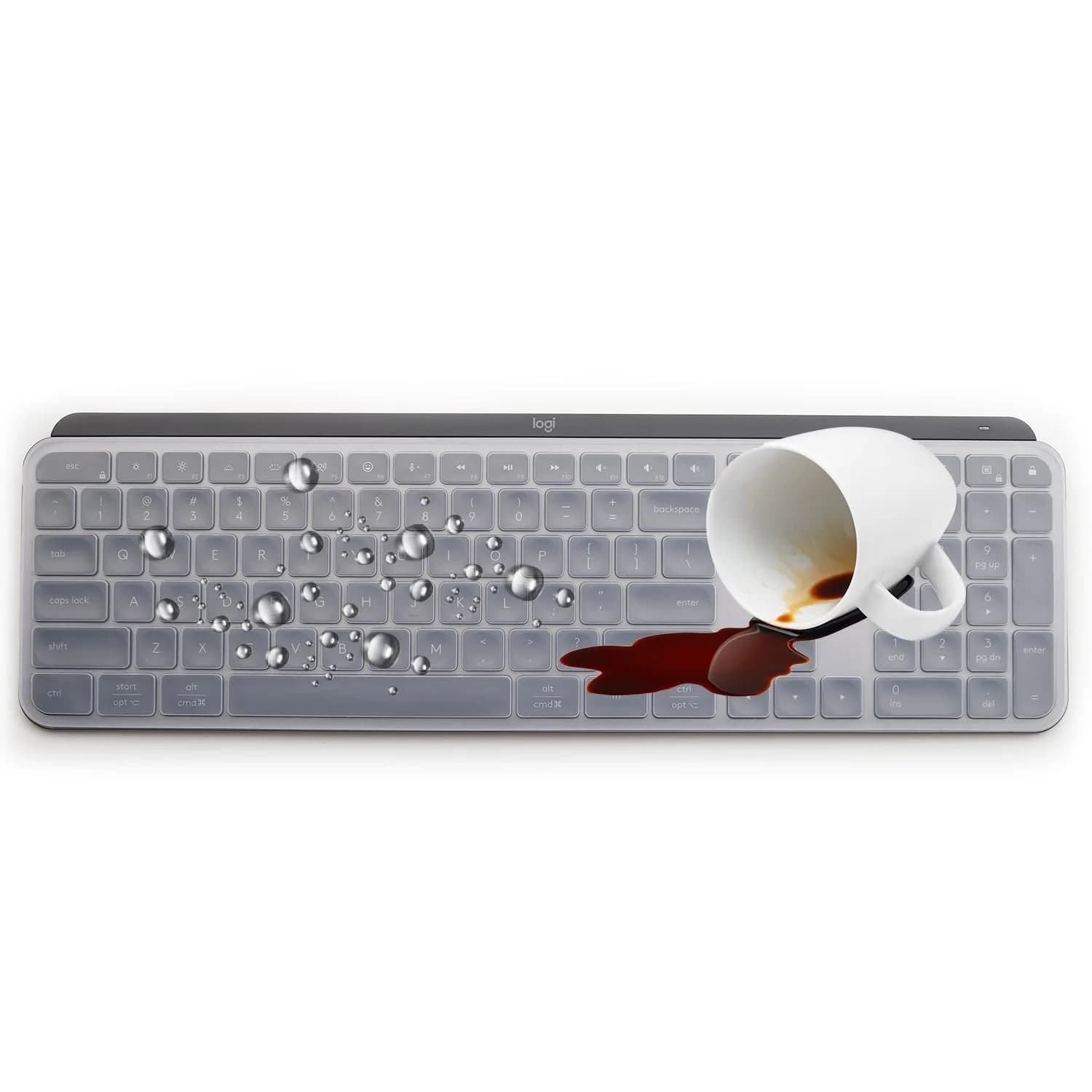 MUBUY-GOL Clear Silicone Keyboard Cover for Logitech MX Keys S/MX Keys Advanced/Craft | Ultra Thin - view 6