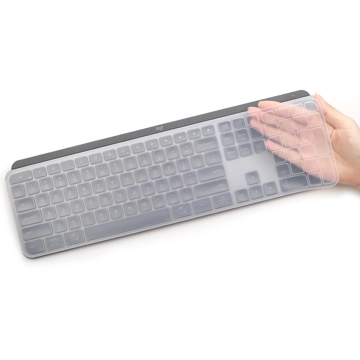 MUBUY-GOL MintGreen Keyboard Cover for Logitech MX Keys S/Craft | 36cm (14.2in) — Clear