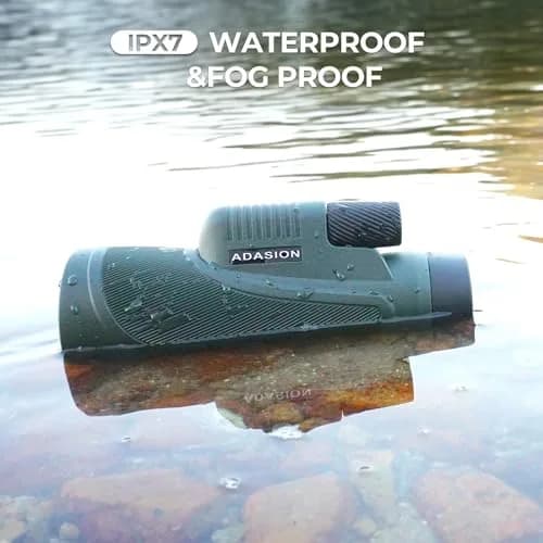 Adasion 12x56 Monocular for Adults | High Powered, Phone Adapter & Tripod for Bird Watching & Outdoor Use thumbnail 8
