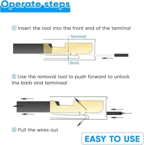 Kikerike Terminal Pin Removal Tool Kit 82 Pcs | High-Quality Automotive & Household Connectors thumbnail 5