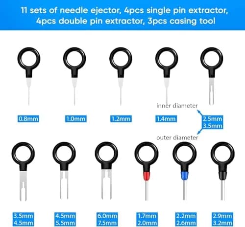 Kikerike Terminal Pin Removal Tool Kit 82 Pcs | High-Quality Automotive & Household Connectors thumbnail 2