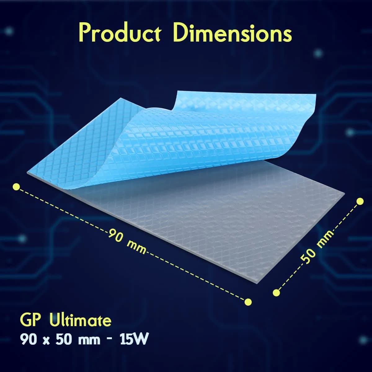Gelid Solutions GP-Ultimate 15W/mK Thermal Pad 90x50x1.5mm | High Conductivity Gap Filler for GPUs and Motherboards - view 5