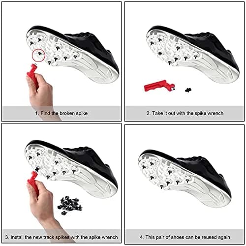 AUGSUN 20pcs 1/4inch Steel Hard Track Cross Country Spikes | Replacement Spikes for Sprint & Running Shoes thumbnail 4