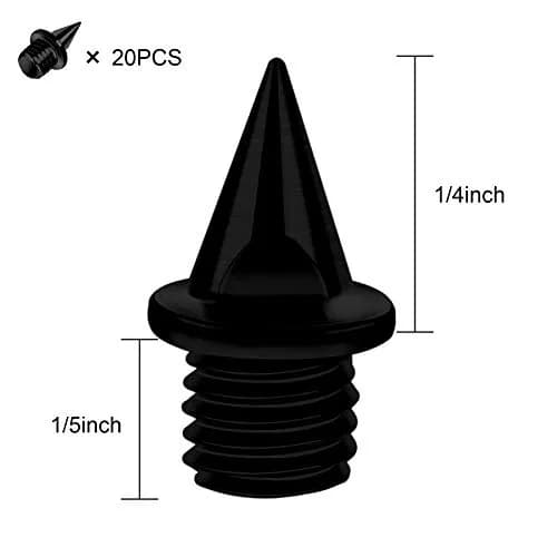 AUGSUN 20pcs 1/4inch Steel Hard Track Cross Country Spikes | Replacement Spikes for Sprint & Running Shoes thumbnail 2
