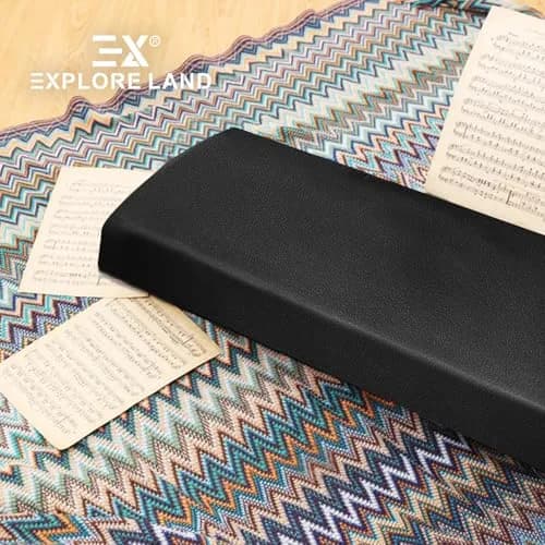 Explore Land Stretchy Leather Piano Keyboard Dust Cover (Black, 61 Keys) | Snug Fit & Premium Material thumbnail 5