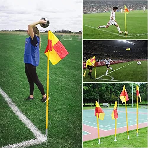 Wrzbest Soccer Corner Flags Set of 4 | Portable, Disassemblable Flags for Turf Training thumbnail 6