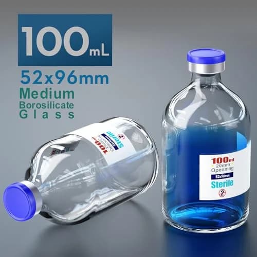 Ks-Tek Sterile Empty Vials with Self-Healing Injection Port 100ml (4-Pack) thumbnail 2