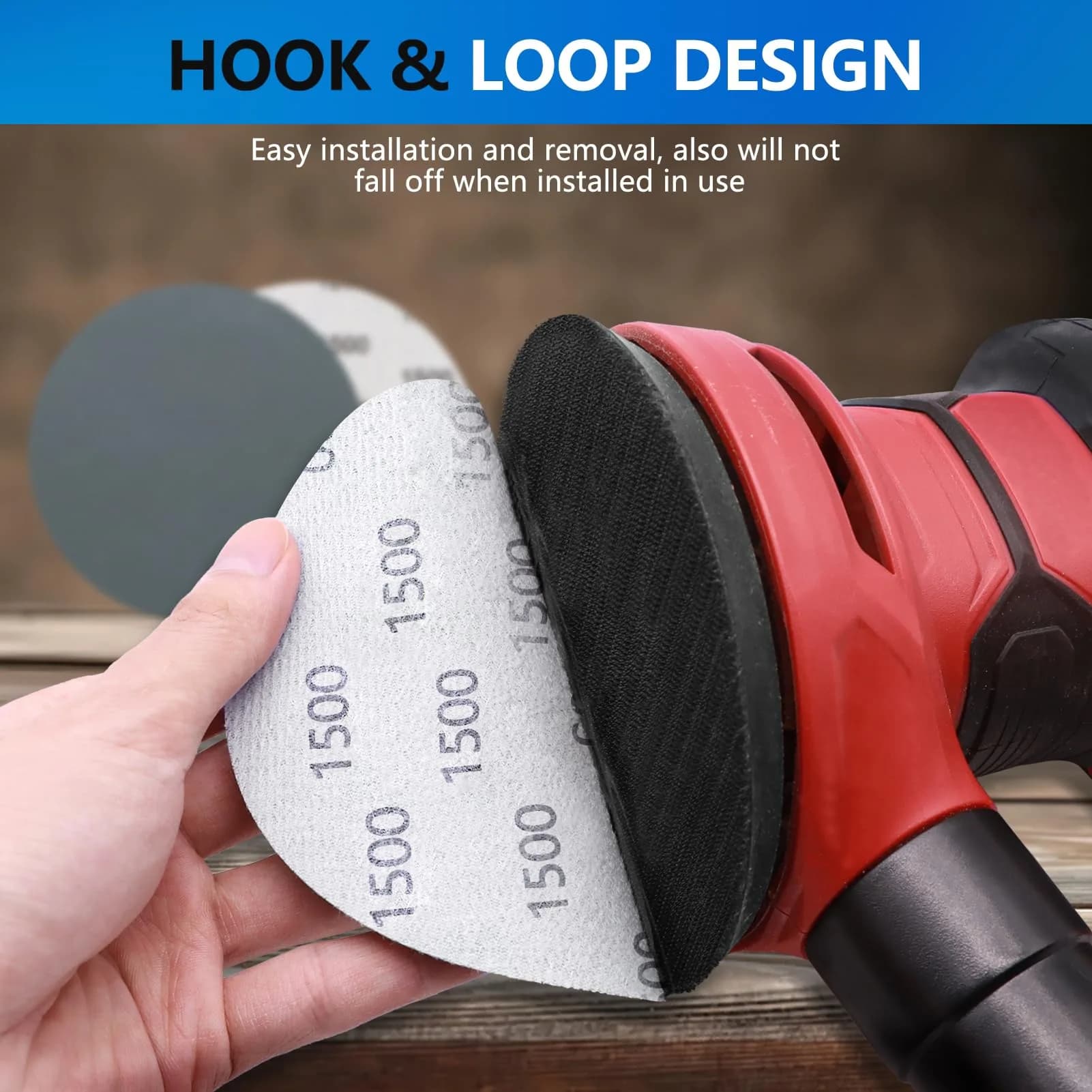 VIBRATITE 1500 Grit 5 Inch Hook & Loop Sanding Discs, 70PCS | Extra Fine Silicon Carbide for Wet/Dry Sanding - view 5