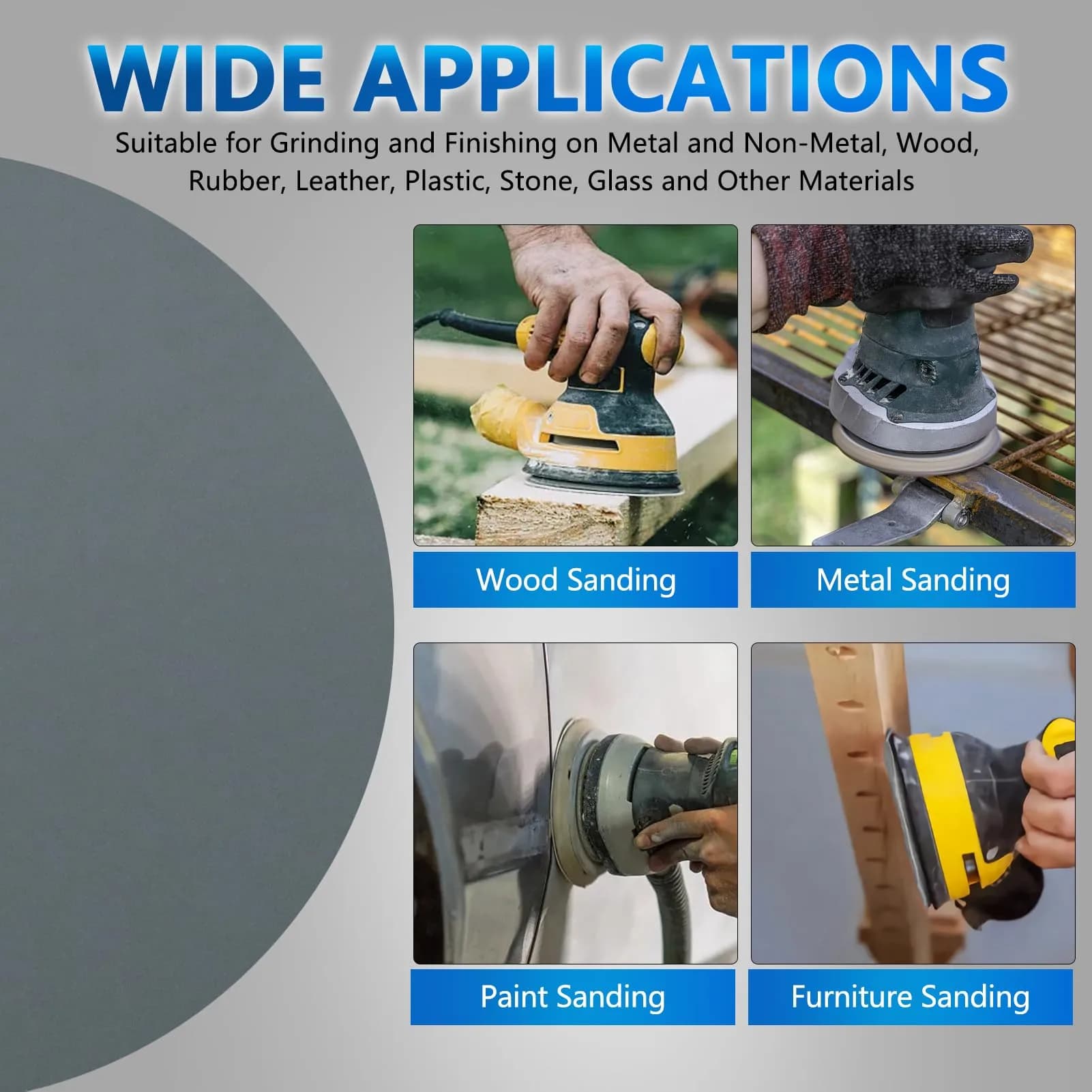VIBRATITE 1500 Grit 5 Inch Hook & Loop Sanding Discs, 70PCS | Extra Fine Silicon Carbide for Wet/Dry Sanding - view 7