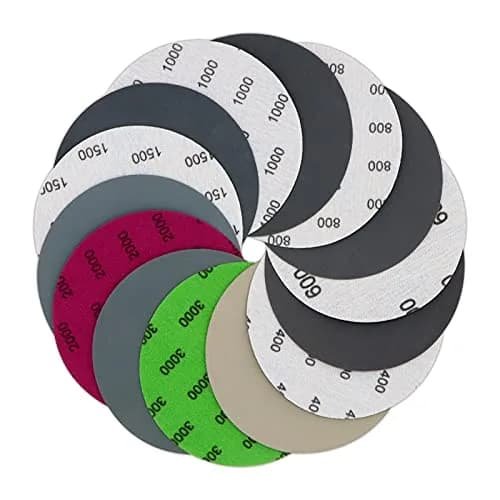 VIBRATITE 70PCS 5 Inch Hook & Loop Sanding Discs Assorted Grits (400-3000) | Silicon Carbide Wet Dry Sandpaper for Orbital Sanders thumbnail 1
