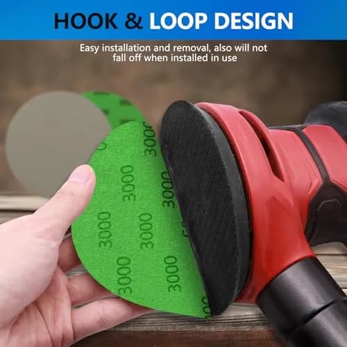 VIBRATITE 3000 Grit 5 Inch Hook & Loop Sanding Discs, 70PCS | Extra Fine Silicon Carbide for Wet/Dry Sanding thumbnail 5