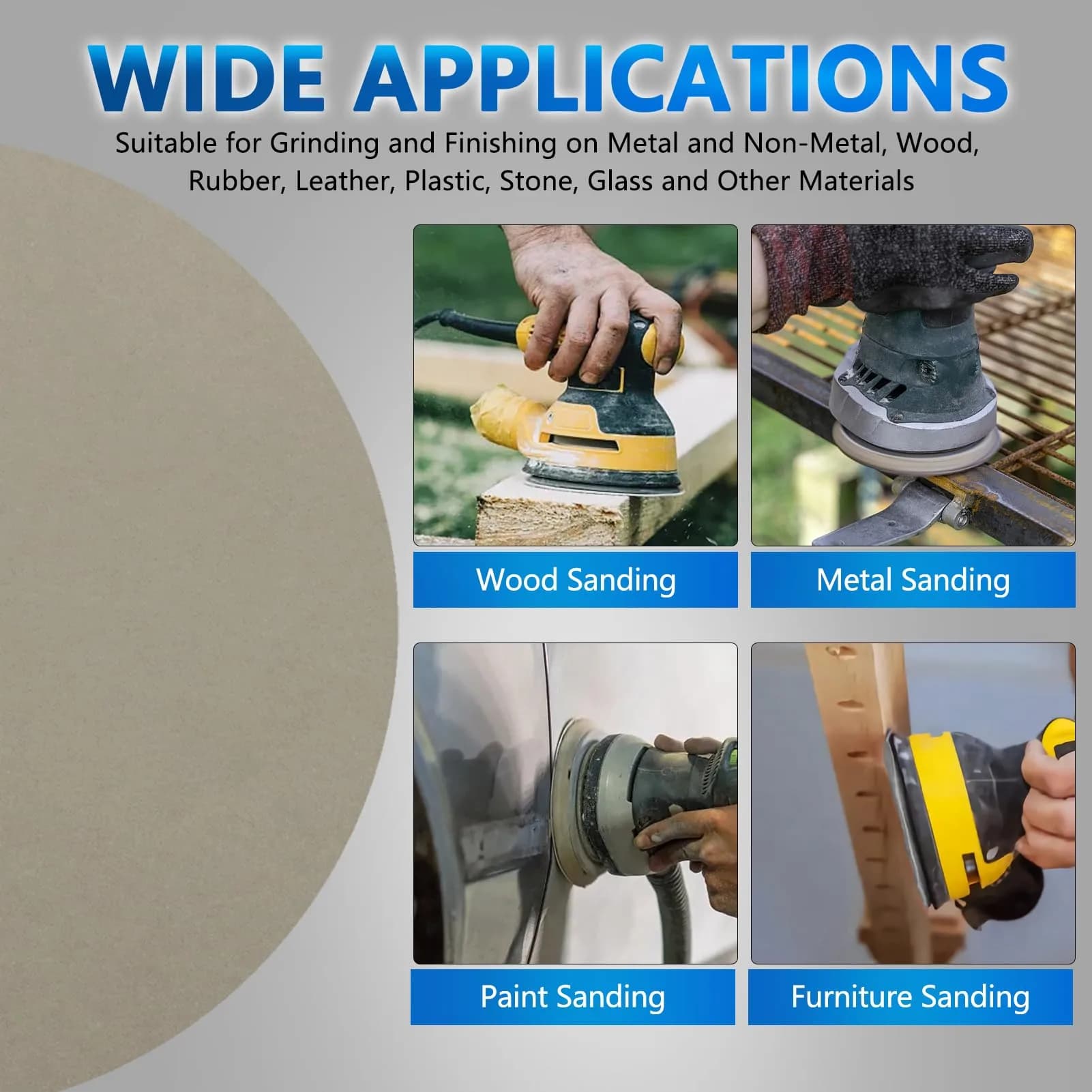 VIBRATITE 3000 Grit 5 Inch Hook & Loop Sanding Discs, 70PCS | Extra Fine Silicon Carbide for Wet/Dry Sanding - view 7