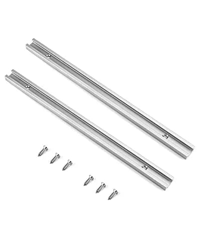 QWORK Aluminum T Track 12 Inch (30.5 cm) - 2 Pack Universal Double Cut Profile with Screws | For Table Saws & Router Tables thumbnail 5