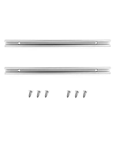 QWORK Aluminum T Track 12 Inch (30.5 cm) - 2 Pack Universal Double Cut Profile with Screws | For Table Saws & Router Tables thumbnail 6