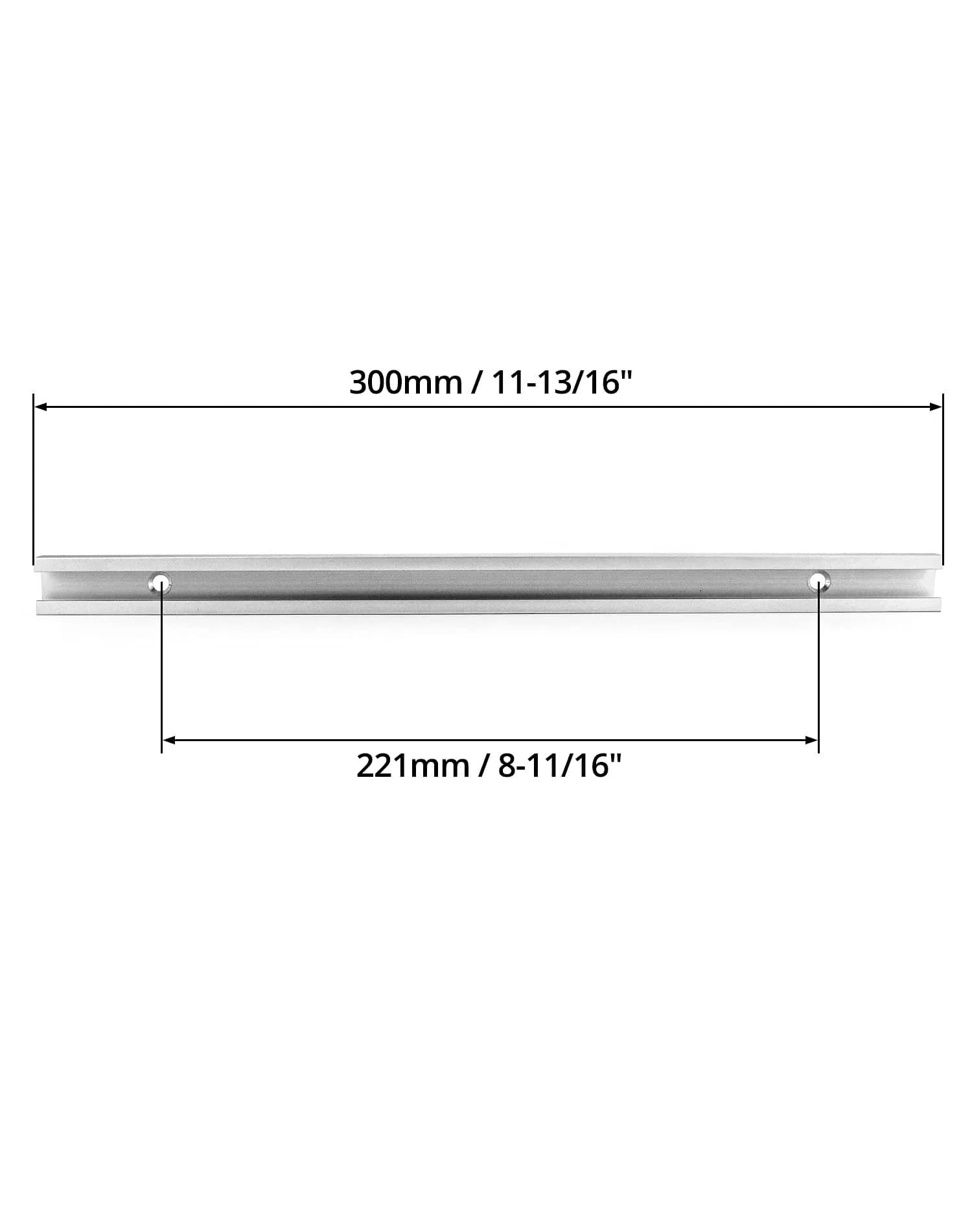 QWORK 12 Inch Aluminum T Track - 2 Piece Pack | Universal Double Cut Profile for Woodworking - view 4