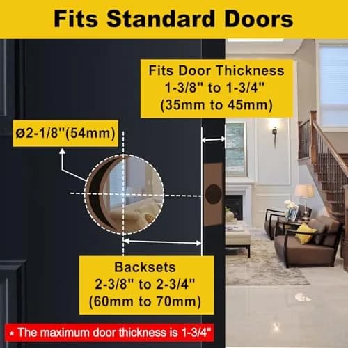 CML Hardware Keyed Entry Door Knob Set in Solid Stainless Steel | Exterior & Interior, Round Handle, 1 Pack thumbnail 3