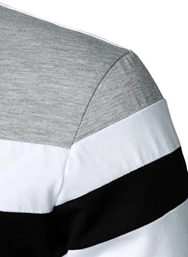 HOOD CREW Men’s Long Sleeve Polo Shirt Casual Slim Fit White | Cotton Comfort & Style thumbnail 6