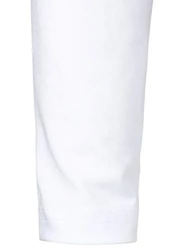 HOOD CREW Men’s Long Sleeve Polo Shirt White XL | Slim Fit Casual Cotton Top thumbnail 7