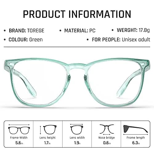 TOREGE Safety Goggles Lightweight Anti-Fog Anti-Blue Light Lenses | Clear Lens Polycarbonate thumbnail 7