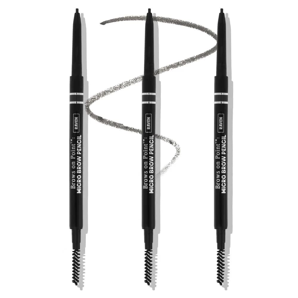 billion dollar brows Brows On Point Micro Eyebrow Pencil Raven Black | Waterproof, Precise & Natural Finish